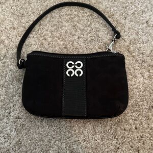 Coach Chic Black Wristlet with Silver Accent